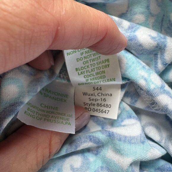 LILLY‎ PULITZER Women's XXS Georgia May Palazzo Pant Resort White Midnight Blue - Picture 11 of 14